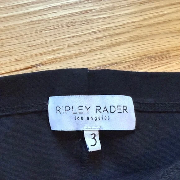 Ripley Rader High-Waist Black Wide-Leg Ponte Knit Stretch Pants size 3 Medium - Picture 5 of 5
